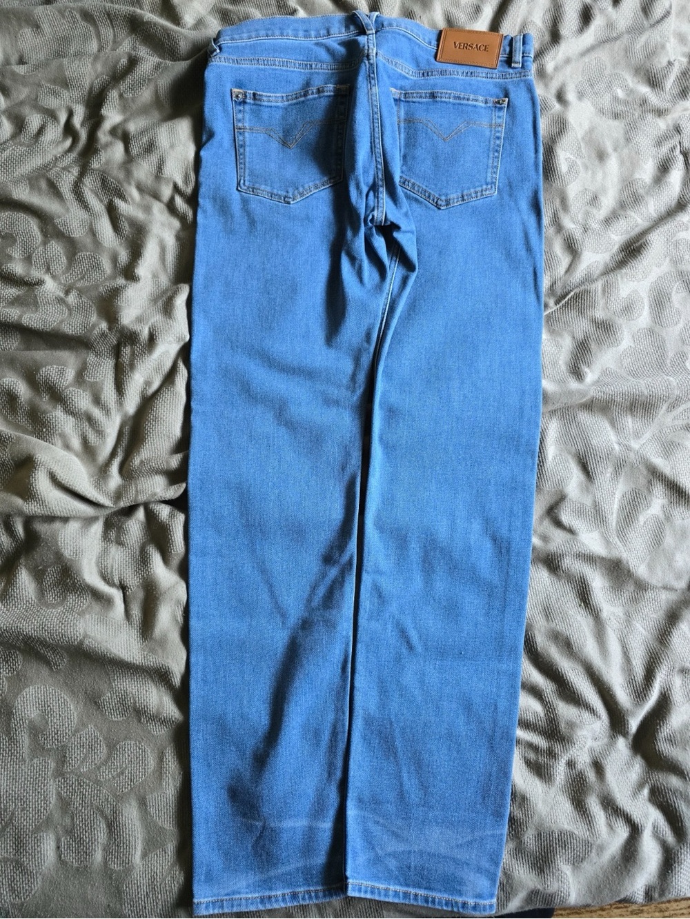 BRAND NEW MEN VERSACE JEANS STRAIGHT LEG JEANS EMBROIDERED SIZE 36 ITALY